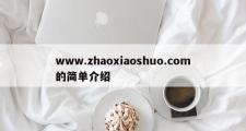 www.zhaoxiaoshuo.com的简单介绍